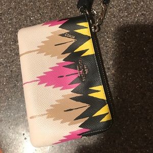 Fun colorful small coach wristlet!